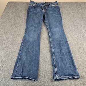 Wrangler FR Flame Resistant Jeans Womens 9x32 Dark Wash Bootcut CAT2 NFPA 2112